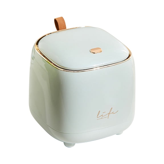 OAVQHLG3B Mini Trash Can With Lid - Removable Small Garbage Can,Plastic Trash Bin, Counter Top Wastebasket, Counter Garbage Lint Bin For Bathroom,Office,Kitchen,Desk,Coff