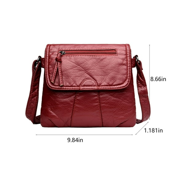 OAVQHLG3B Zipper Crossbody Bag With Wide Shoulder Strap Phone Wallet, Shoulder Purse, Multiple Zipper Pockets.