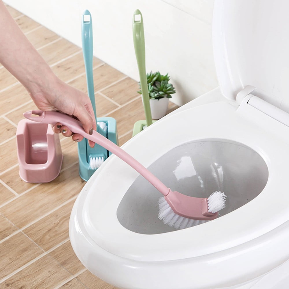 acdanc Compact Plastic Toilet Bowl Brush and Plunger Combo Set Caddy