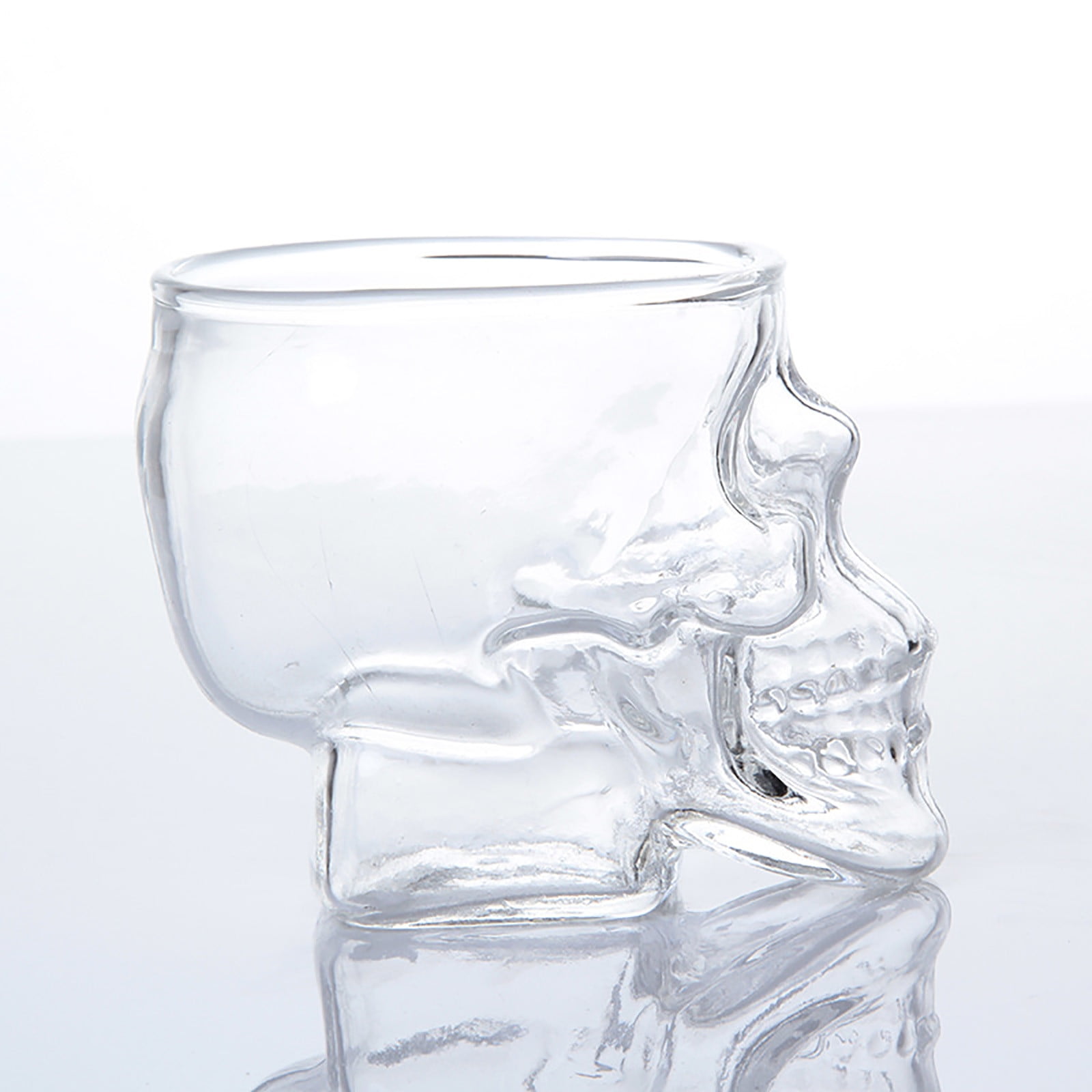 OAVQHLG3B Creative Skull Cup, Fun Entertainment Glassware, Wine Glass Carved Design, Vodka Glass, New Crystal Skull Cup, Halloween and Christmas Decoration Gifts