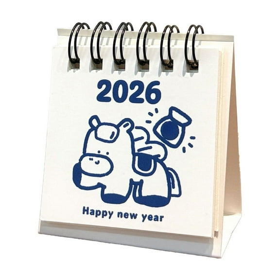 OAVQHLG3B Cute Horses Calendar 2026 Mini Desk Calendar Cute Calendar Ornament Student Study Planner Desk Calendar Suitable For Holiday Decorations
