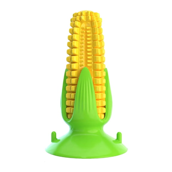 OAVQHLG3B Dog Chew Toys Corn, Squeaky Dog Toys Puppy Toothbrush Teeth Cleaning Toys, Tough Chew Toys for Aggressive Chewers Dog Oral Care Toy for Medium Large Dogs