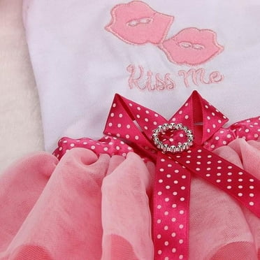 OAVQHLG3B Dog Dress for Small Dog Girl Clothes Puppy Skirt Pet Puppy Lace Vest Skirt Dog Princess Costume Clothing