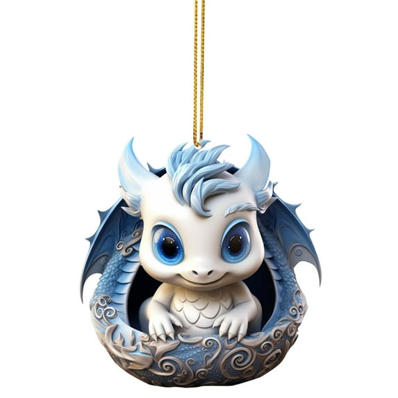 OAVQHLG3B Dragon Christmas Tree Hanging Ornament Christmas Dragon Baby Acrylic Christmas Hanging Ornament Gothic Holiday Acrylic Festive Decoration Ornament Car Window Pendant Decor