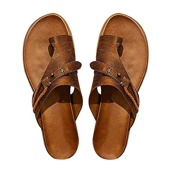 OAVQHLG3B Dress Sandals for Women Low-heel European And American Flip Flops Fashion Women's Sandals And Women's Shoes
