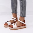 thumbnail image 1 of OAVQHLG3B Dress Sandals for Women Clearance Summer New Buckle Linen Rope Sandals Platform Women's Sandals, 1 of 7