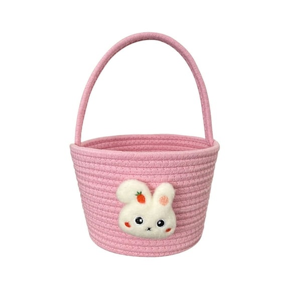 OAVQHLG3B Easter Bunny Basket Bags, Rabbit Bucket Tote for Easter Egg Hunts Decorations Candy Gifts Storage Party Favor Decorations