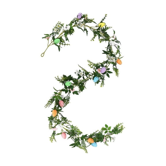 OAVQHLG3B Easter Garland,Easter Eggs Decorative Vines For Front Door Decorations Spring Assorted Branches Flower Decorations Colorful Indoor Outdoor Home Decor Patio Porches