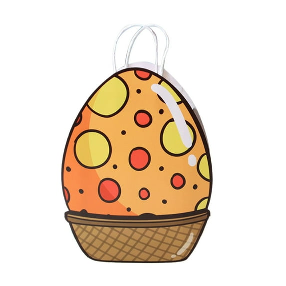 OAVQHLG3B Easter Gift Bags Egg Hunt Bags, Easter Basket with Handles, Paper Easter Treat Bags Tote Bags for Kids Easter Egg Hunt Game Easter Party Supplies