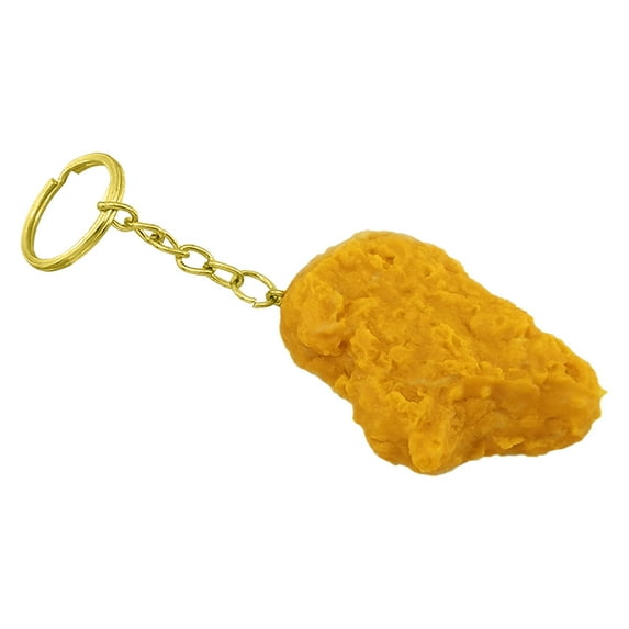 OAVQHLG3B Fake Cooked Fry Chicken Keychain Simulation Artificial Food Model Fake Food Props Meat For Kitchen Home Party Decoration Market Food Sample Display (1 Pack)