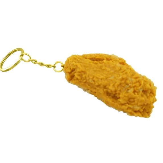 OAVQHLG3B Fake Cooked Fry Chicken Keychain Simulation Artificial Food Model Fake Food Props Meat For Kitchen Home Party Decoration Market Food Sample Display (1 Pack)