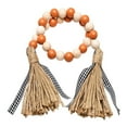 thumbnail image 1 of OAVQHLG3B Fall Wood Bead Garland Halloween Pumpkin Leaves Wooden Bead Tassels Ornament Thanksgiving Harvest Farmhouse Wooden Bead Tiered Tray Prayer Hanging Decorations, 1 of 5