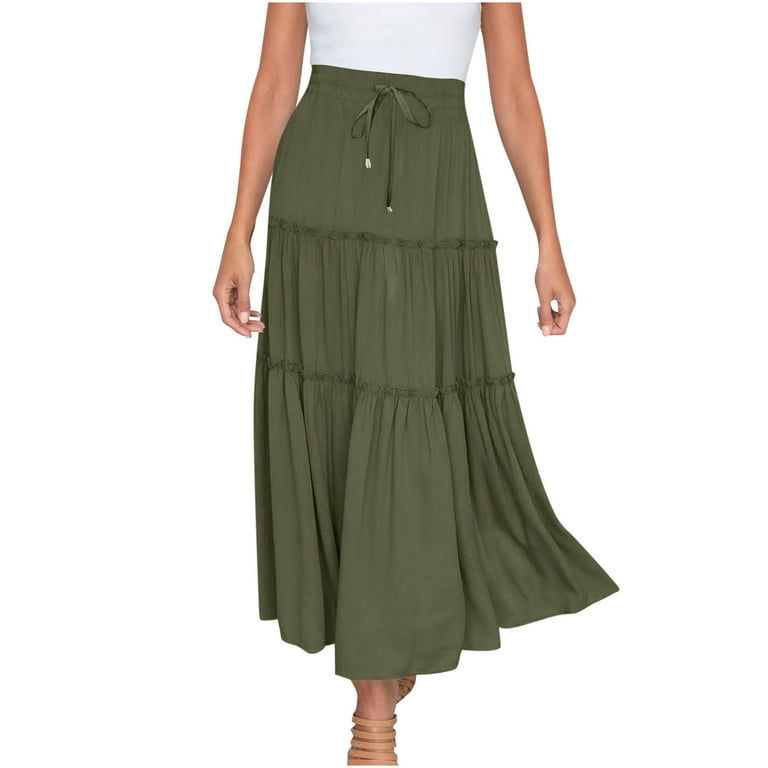OAVQHLG3B Fashion Women Maxi Skirt Solid Color Casual OAVQHLG3B Fashion Women Maxi Skirt Solid Color Casual
