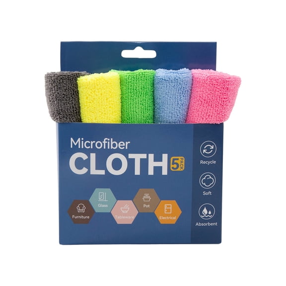 OAVQHLG3B Fine Fiber Absorbent Cleaning Cloth, Non-shedding Scouring Pad, for Kitchen, Glass Cleaning, Dishwashing