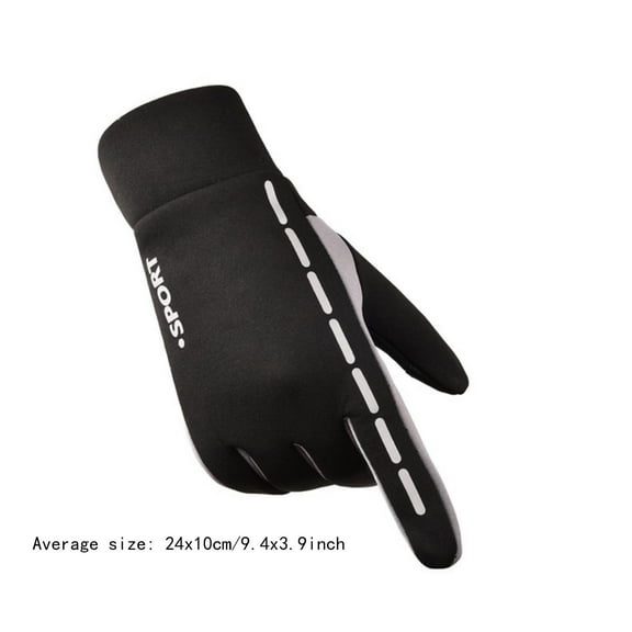 OAVQHLG3B Gloves Mens Winter Warm Waterproof With Anti-Slip Elastic Cuff, Thermal Lining Gloves