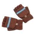 thumbnail image 1 of OAVQHLG3B Gloves Winter Big Children's Gloves Half Finger Knit Gloves AB-yarn Boy Gloves, 1 of 4