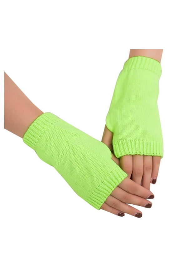 Gloves Women Girl Knitted Arm Fingerless Keep Warm Winter Gloves Soft Warm Mitten