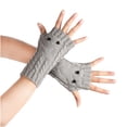 thumbnail image 1 of OAVQHLG3B Gloves Women Girl Knitted Arm Fingerless Keep Warm Winter Gloves Soft Warm Mitten, 1 of 3