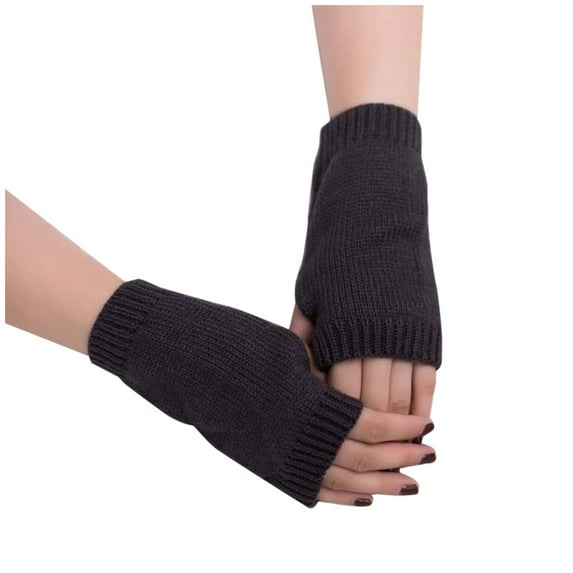 OAVQHLG3B Gloves Women Girl Knitted Arm Fingerless Keep Warm Winter Gloves Soft Warm Mitten