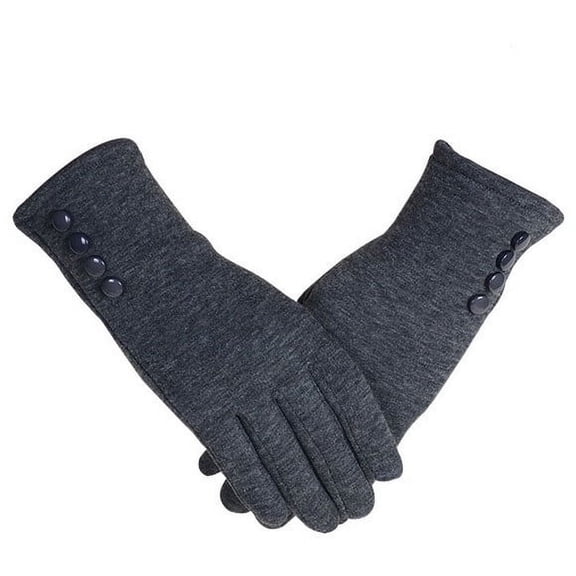 OAVQHLG3B Gloves Women's Thick Warm Gary Deerskin Velvet Winter Touches Screen Gloves