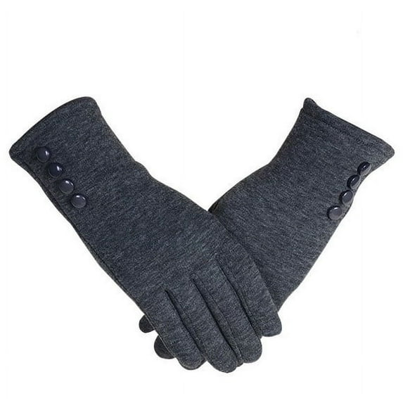 OAVQHLG3B Gloves Women's Thick Warm Gary Deerskin Velvet Winter Touches Screen Gloves