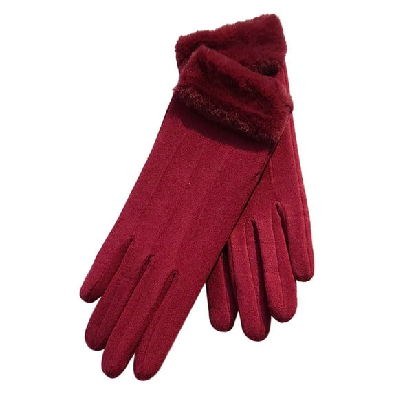 OAVQHLG3B Gloves Women's Winter Warm Thickening Plus Velvet Gloves Windproof Outdoor Cycling
