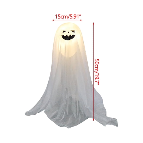 OAVQHLG3B Halloween Decorations Decoration LED Lights Emitting White Ghostly Ground Insertion Horror Courtyard Decoration Outdoor Party Decoration Props