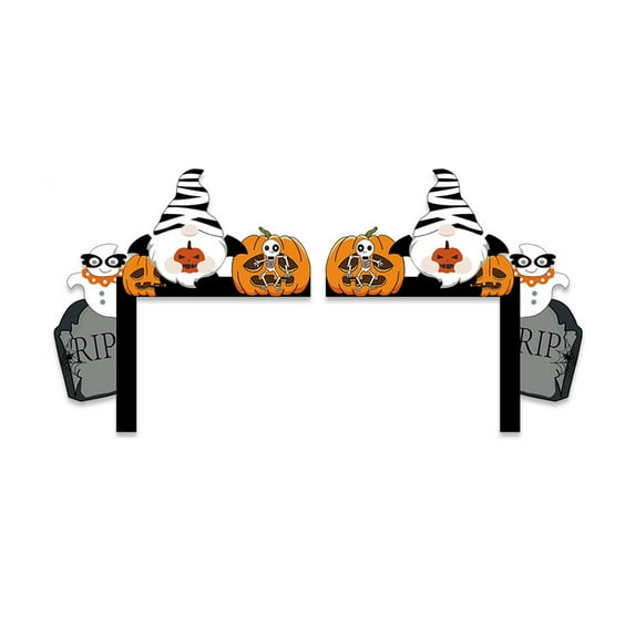 OAVQHLG3B Halloween Decorations New Halloween Door Frame Decoration, Doors And Windows Card Of Ghost Festival Pumpkin Skull Door Corner Hanging Decorations