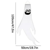 OAVQHLG3B Halloween Ghost Windsocks Hanging Decorations - Flag Wind Socks for Home Yard Outdoor Decor Party Supplies