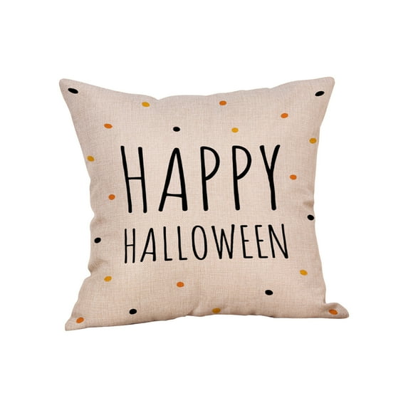 OAVQHLG3B Halloween Pillow Case,Pumpkin Print Pillow Cover, Happy Halloween Linen Sofa Bed Throw Cushion Cover Halloween Decoration (11.8" x 19.7")