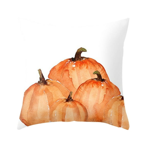 OAVQHLG3B Halloween Pillow Covers 18 x 18 Ghost Pumpkin Pillow Cases Trick or Treat Pillow Covers Linen Sofa Bed Throw Cushion Cover Halloween Decoration