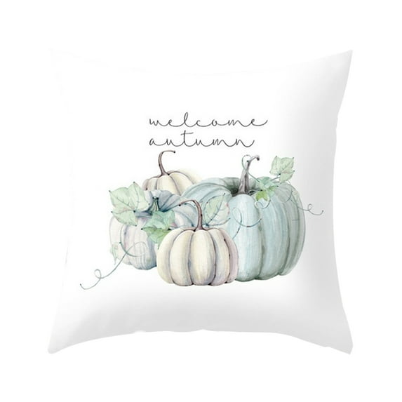 OAVQHLG3B Halloween Pillow Covers 18 x 18 Ghost Pumpkin Pillow Cases Trick or Treat Pillow Covers Linen Sofa Bed Throw Cushion Cover Halloween Decoration