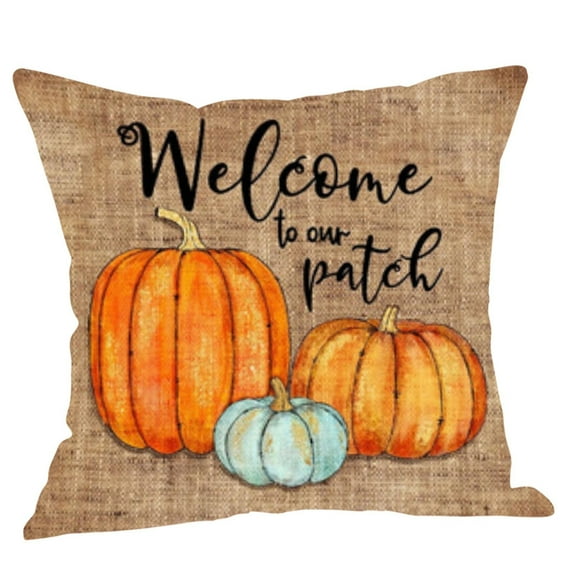 OAVQHLG3B Halloween Pillow Covers 18 x 18 Ghost Pumpkin Pillow Covers Trick or Treat Pillow Covers Linen Sofa Bed Throw Cushion Cover Halloween Decoration