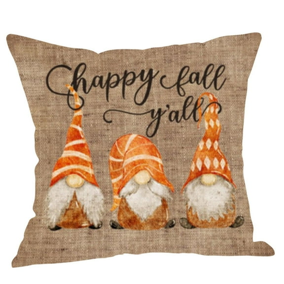 OAVQHLG3B Halloween Pillow Covers 18 x 18 Ghost Pumpkin Pillow Covers Trick or Treat Pillow Covers Linen Sofa Bed Throw Cushion Cover Halloween Decoration