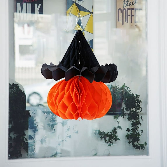 OAVQHLG3B Halloween Wooden Hanging Ornaments Wooden Pumpkin Ghost Witch Hat Spiders Bats Ornaments Halloween Wood Hanging Signs Halloween Wooden Decors with Rope for Party Decoration