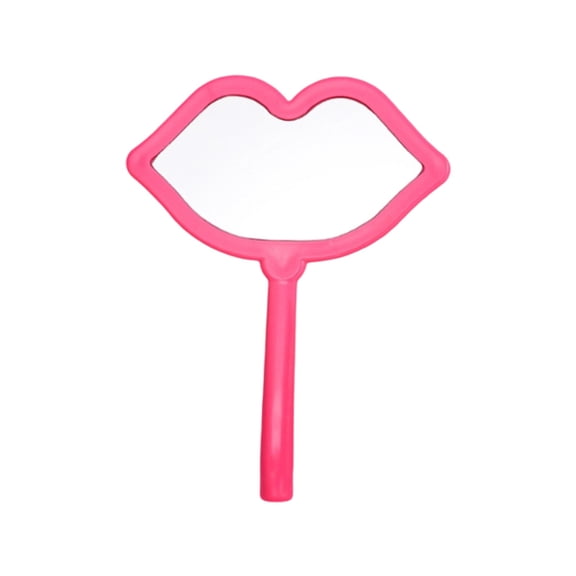 OAVQHLG3B Hand Mirror with Handle Lip Shape Handheld Mirror for Makeup Compact Portable Mirror Cosmetic Small Mirrors Vintage Camping Travel Makeup Handheld Mirror for Women Daily Use