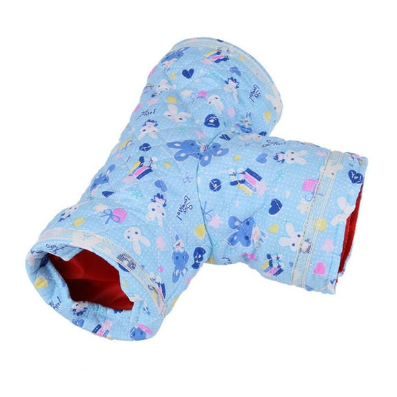 OAVQHLG3B Handmade 3-Way Small Animal Tunnel Collapsible Pet Play Toy Tunnel Tube for Dwarf Rabbit Hamster Guinea Pig Toys Sugar Glider Hedgehog Hideout Cave