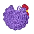thumbnail image 1 of OAVQHLG3B Handmade Crochet Chicken Coasters, Funny Valentine Gifts, Stuffed Animal-Themed Drink Coasters, Cute Desk Accessories, Home Decor, Tabletop Protection, 1 of 6