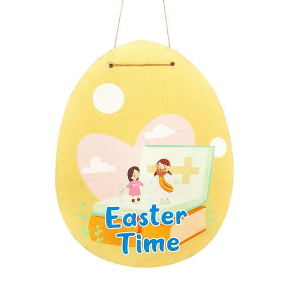 OAVQHLG3B Happy Easter Door Hanging Wooden Sign Decoration Easter Home Window Wall House Decoration Indoor Outdoor Room