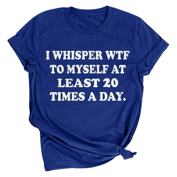 OAVQHLG3B I Whisper Womens Letter Printed Summer Tops Short Sleeve Loose Fit Crewneck T-shirts Casual Tees Comfy Tunic Blouses