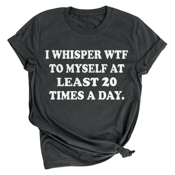 OAVQHLG3B I Whisper Womens Letter Printed Summer Tops Short Sleeve Loose Fit Crewneck T-shirts Casual Tees Comfy Tunic Blouses