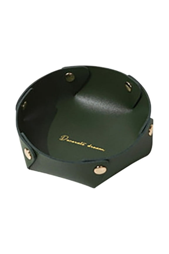 Jewelry Tray, Valet Tray PU Leather Tray for Men Key Wallet Coin Box Travel Valet Tray