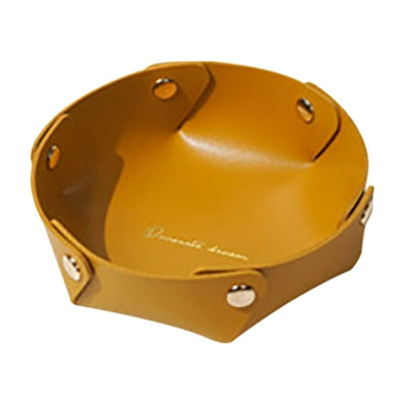 OAVQHLG3B Jewelry Tray, Valet Tray PU Leather Tray for Men Key Wallet Coin Box Travel Valet Tray