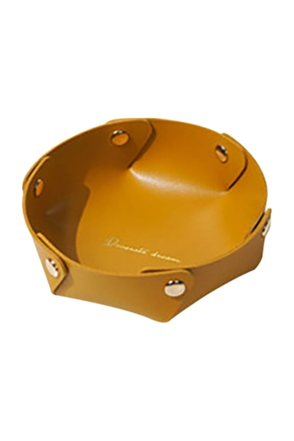 Jewelry Tray, Valet Tray PU Leather Tray for Men Key Wallet Coin Box Travel Valet Tray