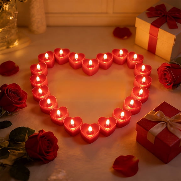 OAVQHLG3B LED Candle Lights, Pack of 24, Flameless Flickering Tea Lights and Decorations for Wedding, Valentine's Day, Marriage Proposal, Party, Festival Celebration