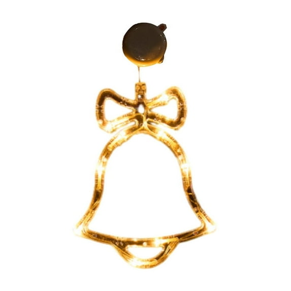 Clearance! LED Christmas Window Lights Silhouette Decoration Lighted Bell-Tree-Reindeer-Snowflake-Star Battery Operated with Suction Cup for Christmas Window Glass Wall Indoor Decor Warm White