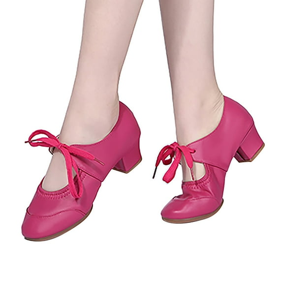 OAVQHLG3B Lady Style Shallow Mouth Modern Dance Latin Dance Square Dance Shoe Low Top Soft