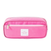 OAVQHLG3B Large Capacity Pencil Case Nylon Pencil Pouch with Zipper Double Layer Large Capacity Waterproof Pencil Bag