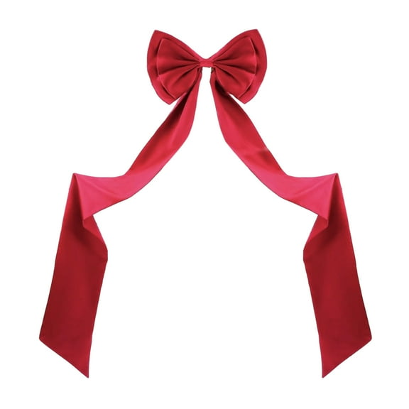 OAVQHLG3B Large Satin Bow for Backdrop, 74.8" x 18.5" Giant Bow Ribbon Tie for Themed Room Wall Decor Ormanents Door Wedding Christmas Tree Decoration (Red, 15x59 Inches)