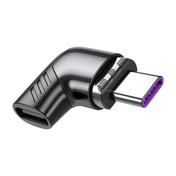 OAVQHLG3B Magnetic USB C Adapter Right Angle Connector Support PD 100W Quick Charge Compatible With USB C Mobile Laptops Tablets